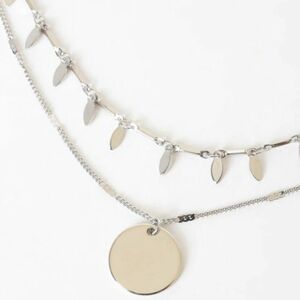 Layered charm necklace